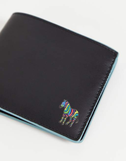 PS Paul Smith zebra logo leather billfold wallet in black, 2 of 4