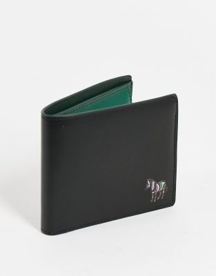 PS Paul Smith PS Paul Smith zebra logo leather wallet in black