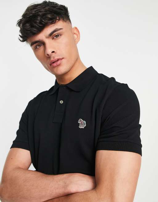 PS Paul Smith zebra logo polo in black ASOS