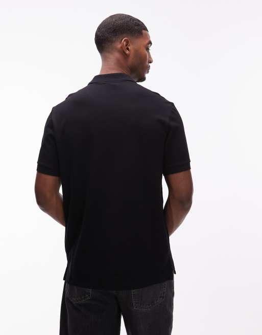 PS Paul Smith zebra logo polo T-shirt in black, 3 of 5