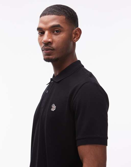 PS Paul Smith zebra logo polo T-shirt in black, 4 of 5