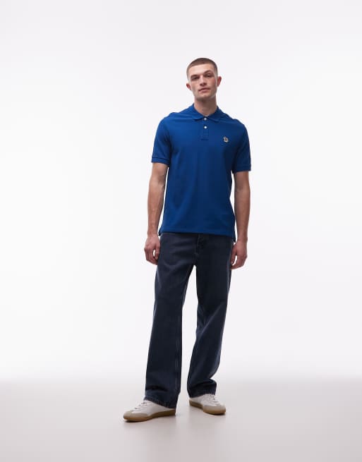 PS Paul Smith zebra logo polo t-shirt in blue, 2 of 5