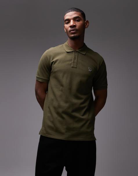 PS Paul Smith zebra logo polo t-shirt in brown