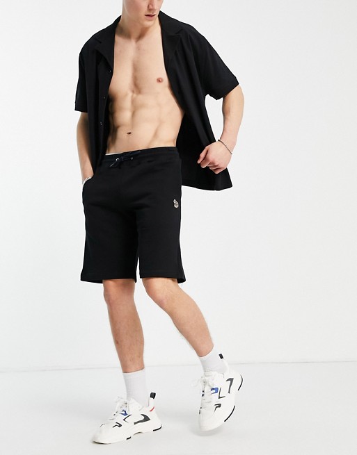 PS Paul Smith zebra logo sweat shorts in black