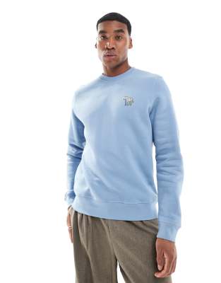 Ps By Paul Smith Zebra Logo Sweatshirt In Light Blue