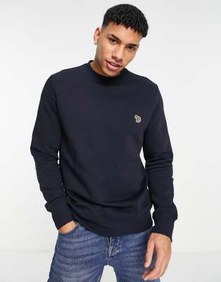 Ps By Paul Smith Ps Paul Smith Zebra Logo Sweatshirt In Organic Cotton In Navy