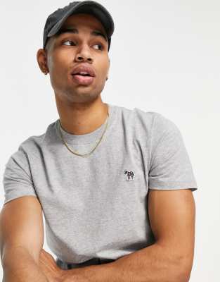 Ps By Paul Smith Slim Fit Zebra Logo T-shirt In Gray-grey In Gray