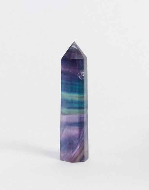 Psychic Sisters Flourite Wand healing and meditation crystal point