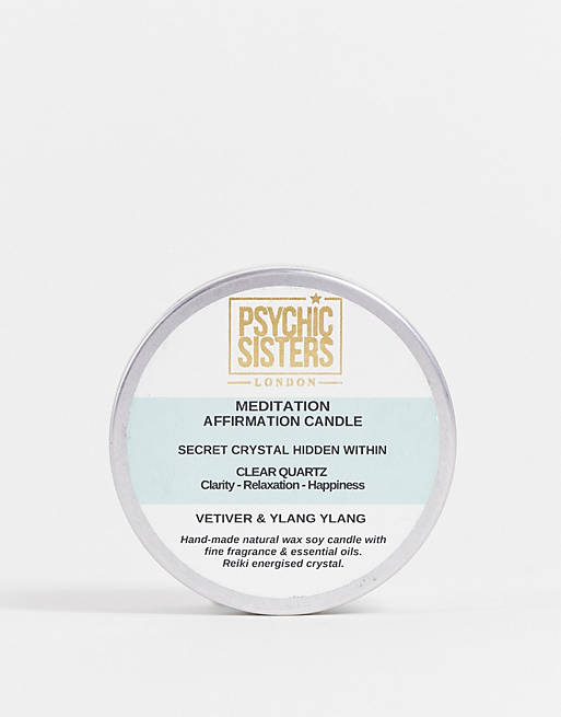 Psychic Sisters Meditation Affirmation Tin Candle 100g