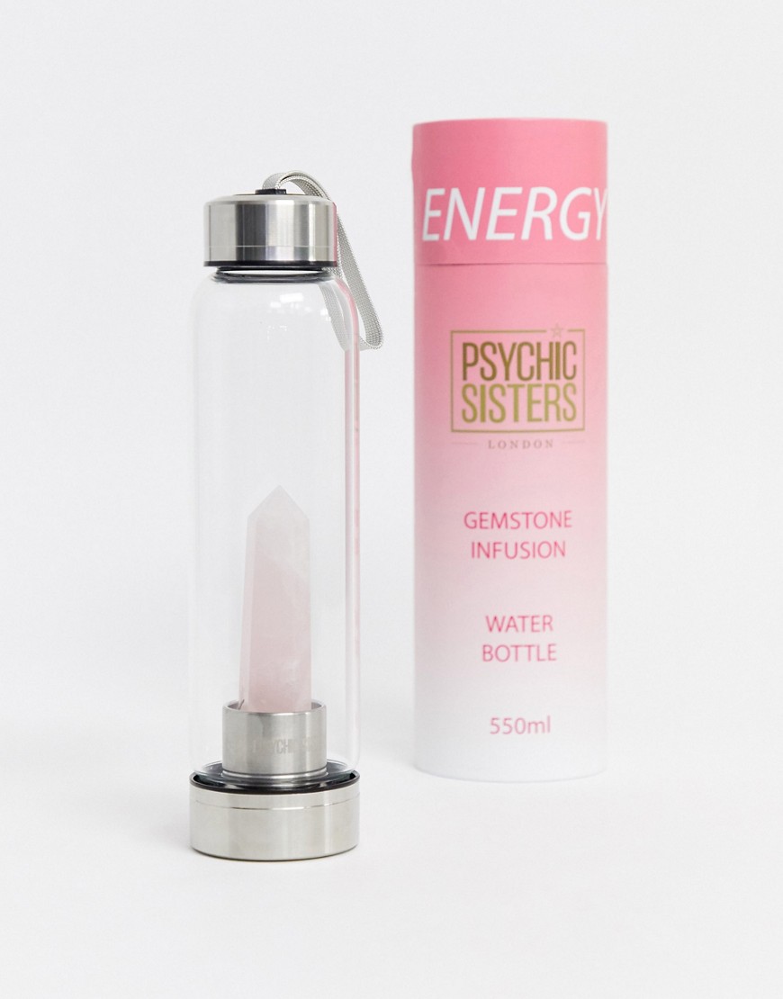 Psychic Sisters rose quartz crystal water bottle-Multi