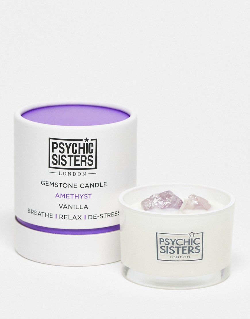 Psychic Sisters x ASOS Exclusive Amethyst Gemstone Candle 100g-No colour