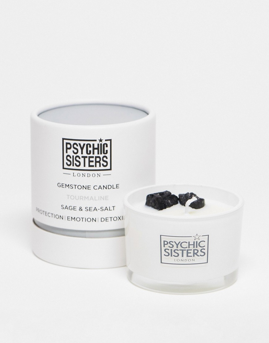 Psychic Sisters x ASOS Exclusive Black Obsidian Gemstone Candle 100g-No colour