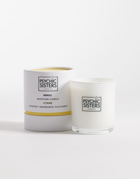 Psychic Sisters x ASOS Exclusive Citrine Gemstone Candle 130g - view 1