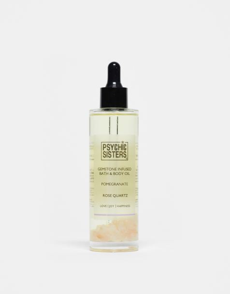 Psychic Sisters x ASOS Exclusive Rose Quartz Bath and Body Oil 100ml - view 1