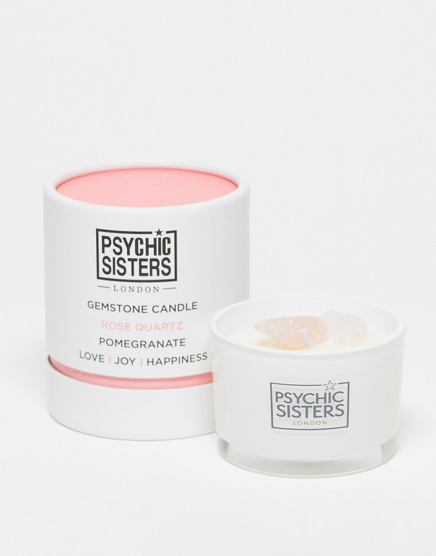 Psychic Sisters x ASOS Exclusive Rose Quartz Gemstone Candle 100g-No colour
