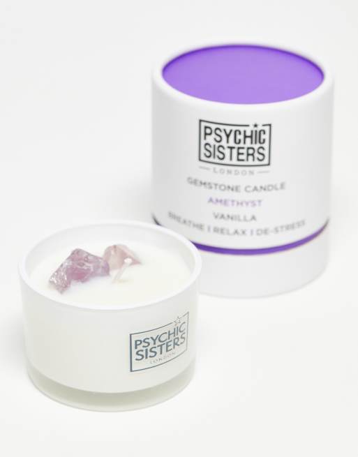 Psychic Sisters x ASOS Exclusives - Kaars met amethist-edelsteen 100g, 2 van 4