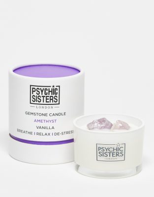 Psychic Sisters x ASOS – Exklusiv – Kerze mit Amethyst-Edelsteinen, 100 g - view 1