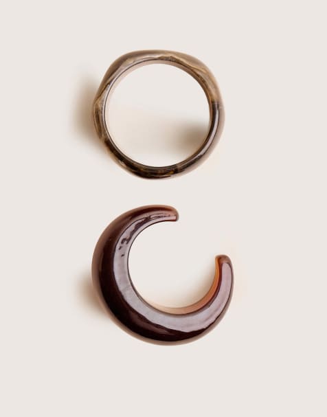 Public Desire 2 pack cuff & bangle set in multi - view 1