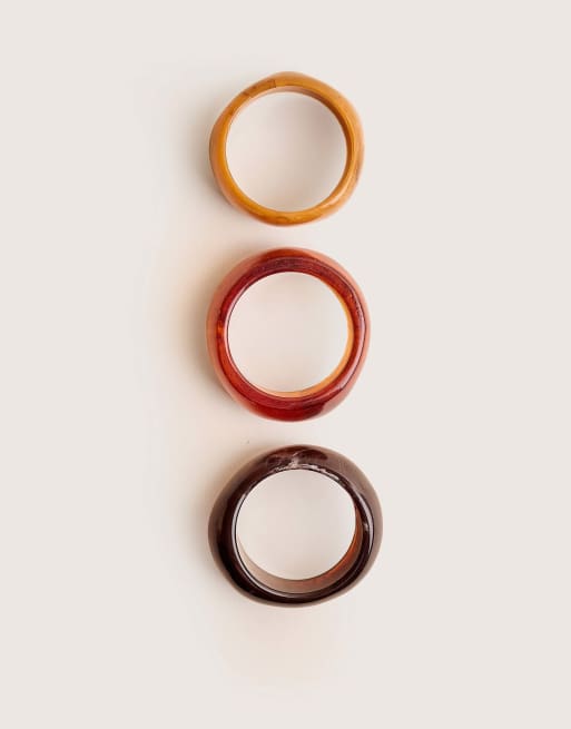 Public Desire 3 pack chunky resin bangle set multi in multi