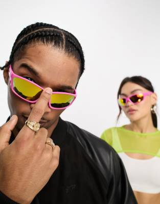 Retro Karo Sonnenbrille Für Mottopartys - 90er Jahre & Oktoberfest Accessoire