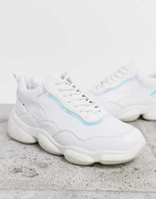 public desire fiyah white chunky sneakers