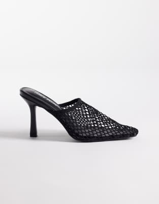 Ada mesh heeled mules 