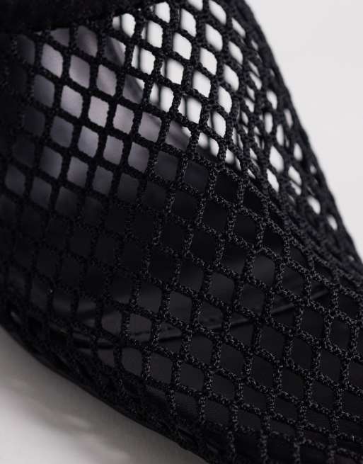 Public Desire - Ada - Mules à talon en tulle - Noir, 3 de 4
