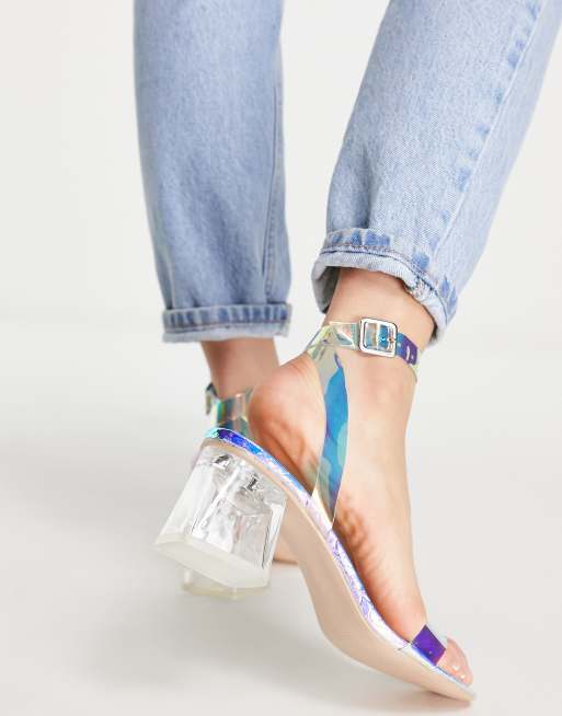 Iridescent sandal outlet heels