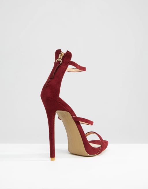 Burgundy heels open discount toe