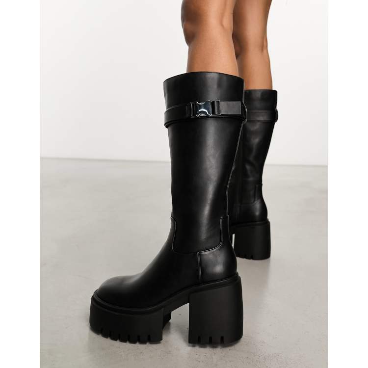 Public desire krissie black chunky boots deals