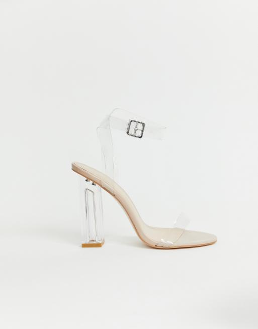 Asos clear heel store shoes