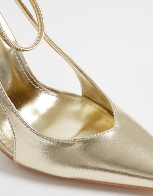 Public Desire – Allegedly – Guldfärgade pumps med klack, 4 av 4