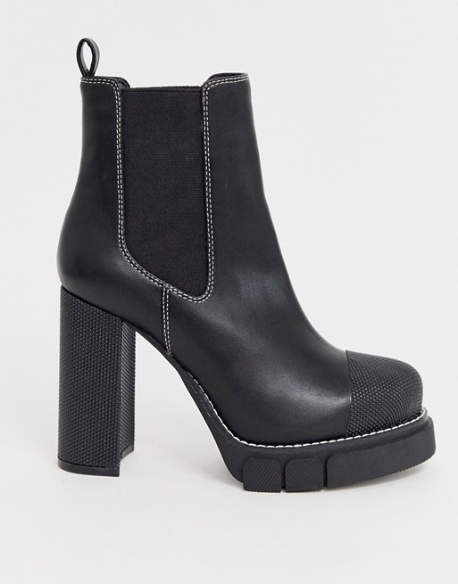 Public Desire Antix platform ankle boots in black | ASOS