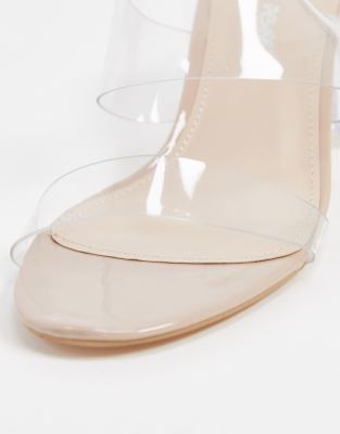 wide fit clear mules