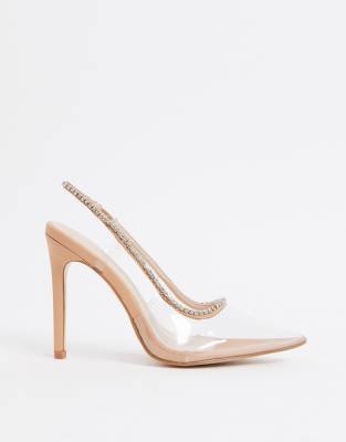 asos public desire clear heels