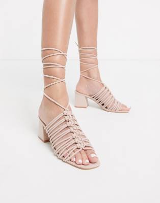 dune london bridal morgen heeled sandal with gem ankle tie