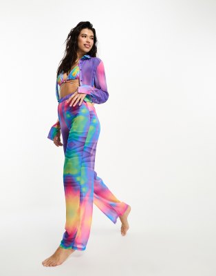 Public Desire psychedelic print pants in multi - part of a set