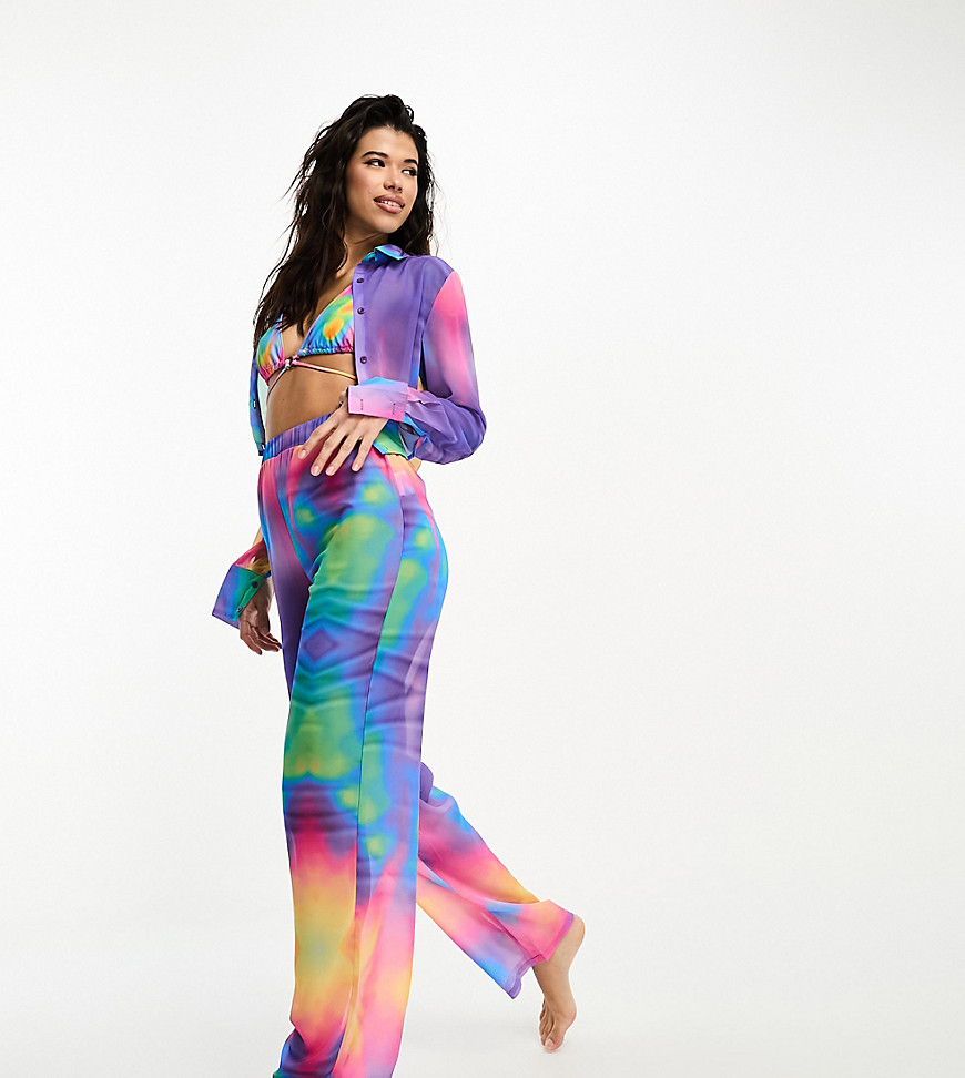 Public Desire psychedelic print pants in multi - part of a set