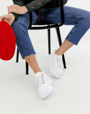 public desire biggie white chunky trainers