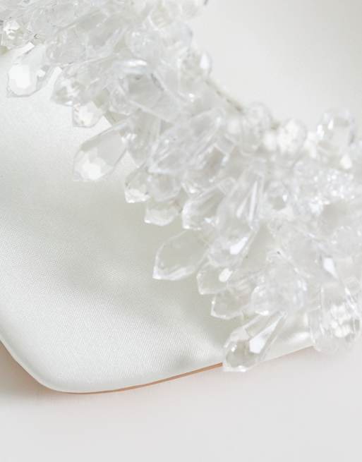 Public Desire - Blanca - Sandales à talon ornées de pierres - Blanc, 4 de 4