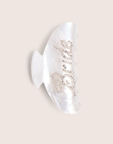 Public Desire Bridal Bride embellished hair claw clip in ivory - view 1