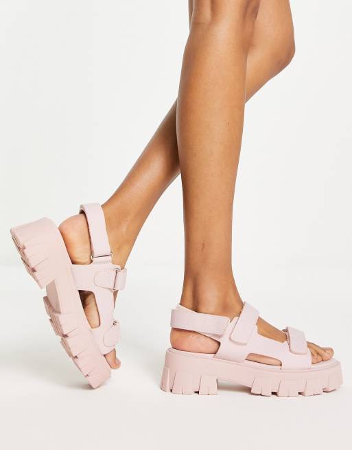 Public Desire - Brighton - Chunky og sporty sandaler i baby-lyserød, 2 af 4