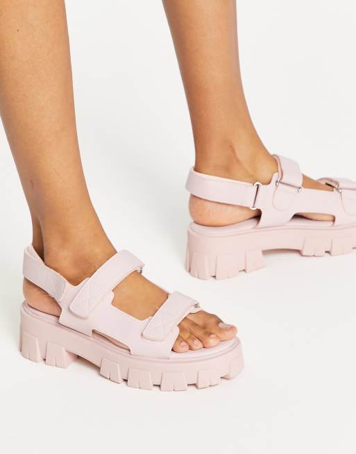Public Desire - Brighton - Chunky og sporty sandaler i baby-lyserød, 3 af 4