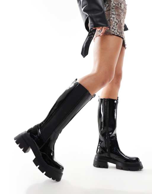 Pull on knee boots hotsell