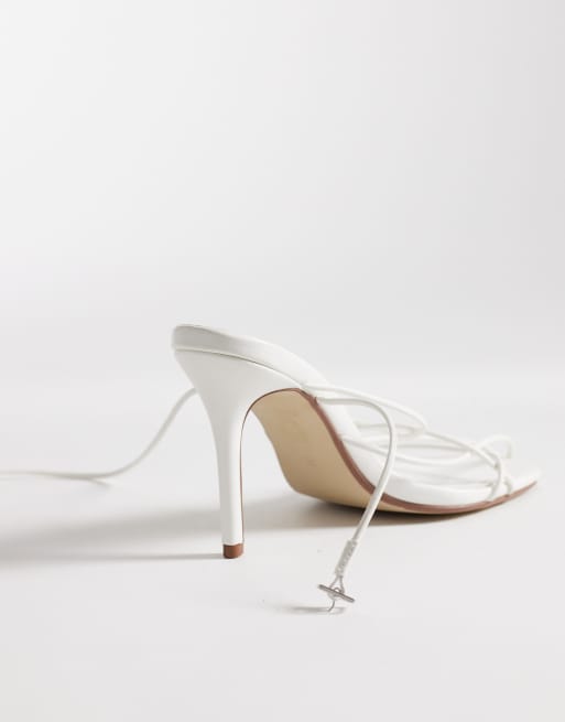 Public Desire - Calico - Sandali bianchi con tacco e fascette sottili, 2 di 4