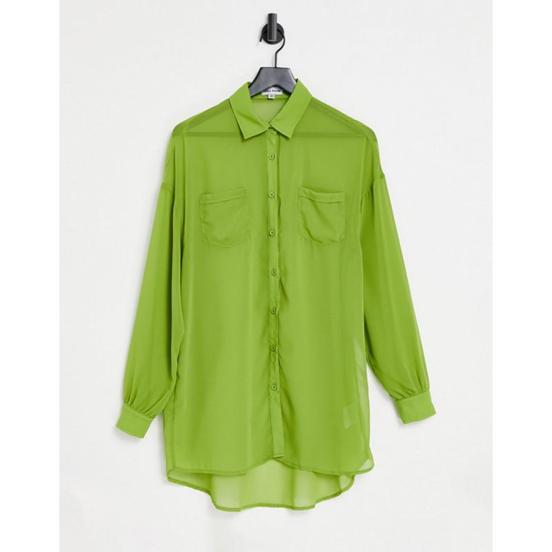 Top Donna Public Desire - Camicia da mare color oliva