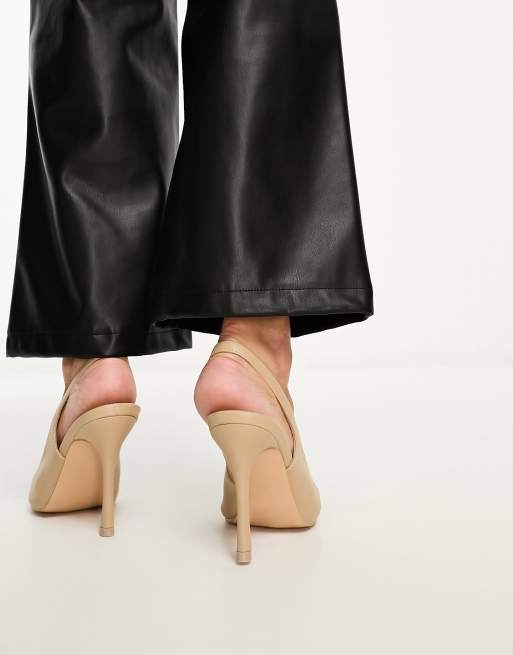 Public Desire Camrin slingback heels in beige, 3 of 4