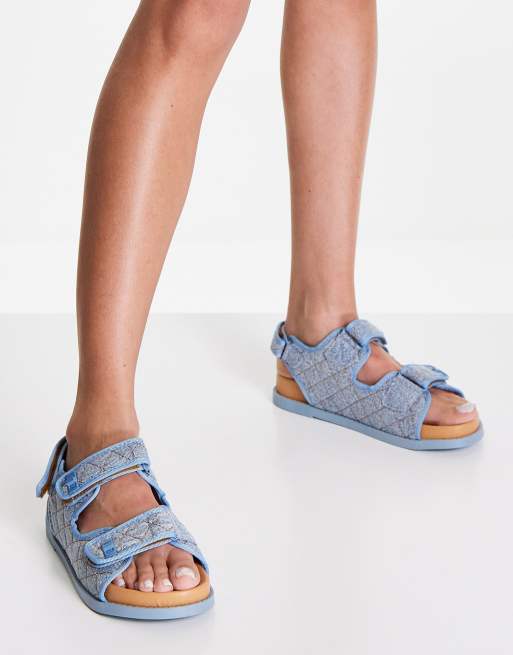 Denim sandals flat new arrivals