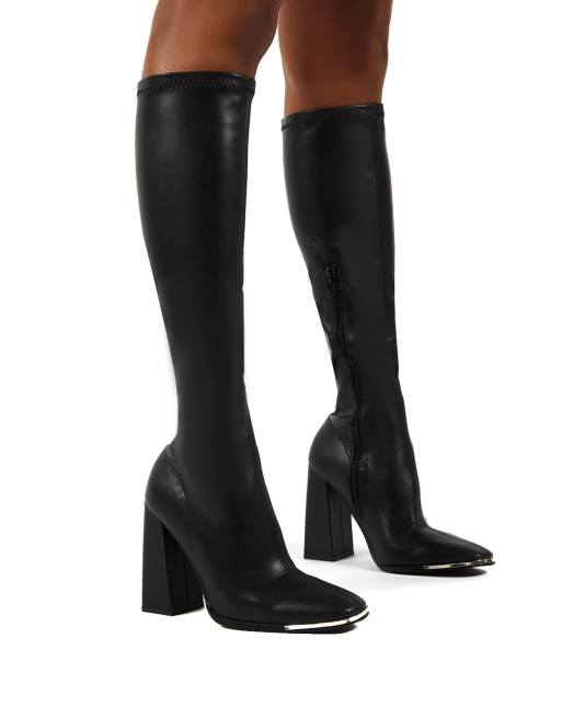 Stretch knee hot sale boots