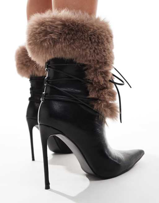 Boots with fur trim online